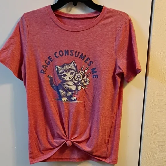 Rage Consumes Me Cat Shirt - Picture 1 of 3